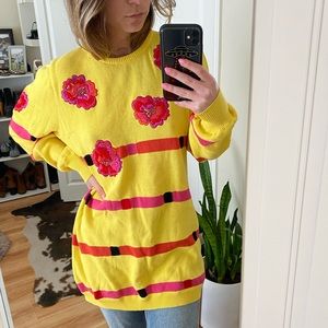 Vintage Late 80s Escada Flower Sweater